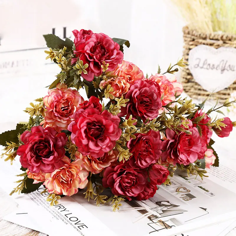 03 6 см 13 головы molenu dahlia осень поддельный Шелковый Искусственный цветок для свадьбы diy вечерние украшения домашний декор - Цвет: 03