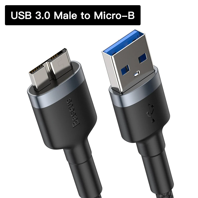 Baseus USB кабель-удлинитель USB 3,0 кабель для USB 3,0 Micro USB OTG кабель для Smart tv PS4 HDD USB 3,0 кабель для передачи данных - Цвет: USB A to Micro B