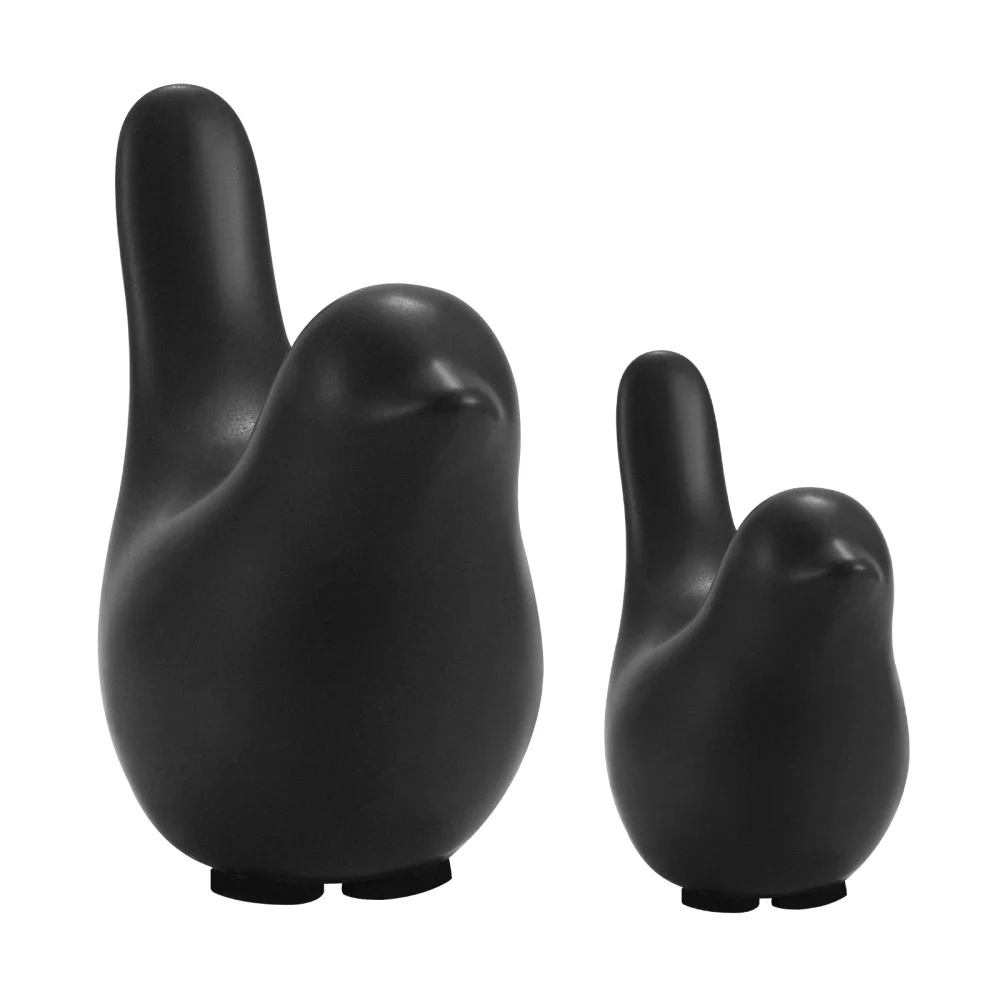 

VORCOOL 2pcs Decorative Minimalist Bird Figurines Modern Ceramic Bird Craft Decor Bird Statues for Wedding Home Gift