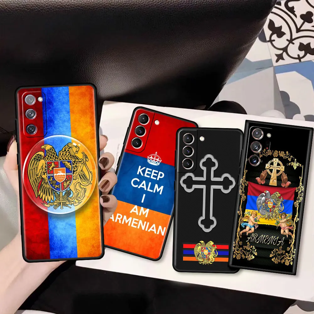 

Silicone Capas For Samsung S20 FE S21 Ultra Phone Case for Galaxy S10 S10e S9 S8 Plus S7 Edge Soft Cove Armenia Armenians Flag