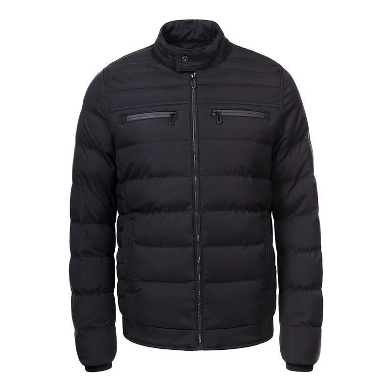 GLO STORY повседневные мужские парки на молнии с лоскутным воротником Мандарин