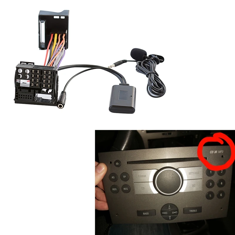 Автомобильный Bluetooth 5 0 Aux кабель микрофон Громкая связь мобильный телефон адаптер