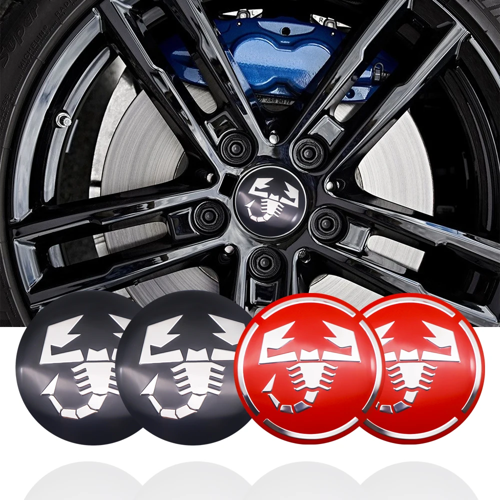 

4Pcs/set Car 56mm Car Wheel Center Hub Cap Stickers Decals Universal for Abarth 500 Stilo Ducato Palio Bravo Doblo Accessories