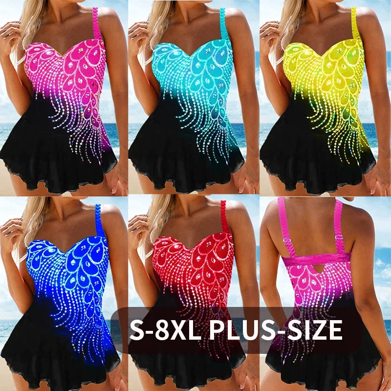 2020 большой размер консервативный тонкий сексуальный купальник женский из двух