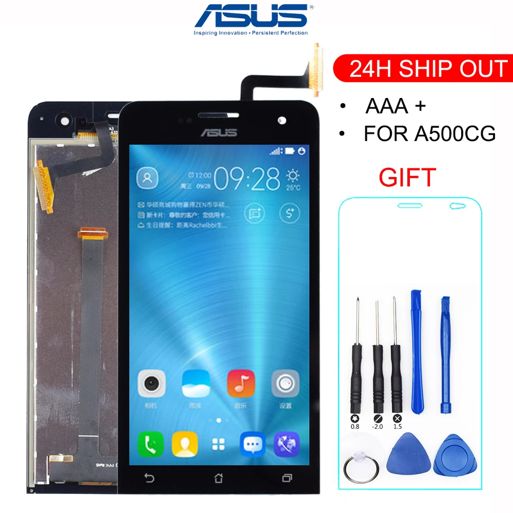

Оригинальный IPS дисплей 5,0 дюйма для ASUS Zenfone 5, дигитайзер сенсорного ЖК-экрана для ASUS Zenfone 5, дисплей T00J, A500KL, A500CG, A501CG