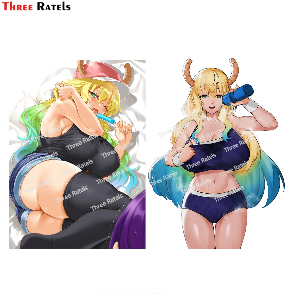 Высококачественный автомобильный стикер Three Ratels H63 Lucoa Kobayashi San Chi No Maidragon, чемодан для ноутбука, мотогонок PVCDIY