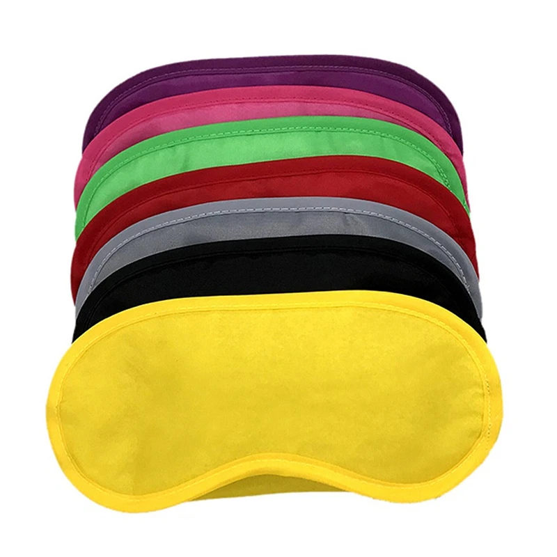

100Pcs/Lot White Soft Gift Travel Sleeping Eye Mask Black Shade Relax Sleep Blindfold Eye Patch Night Economic night mask