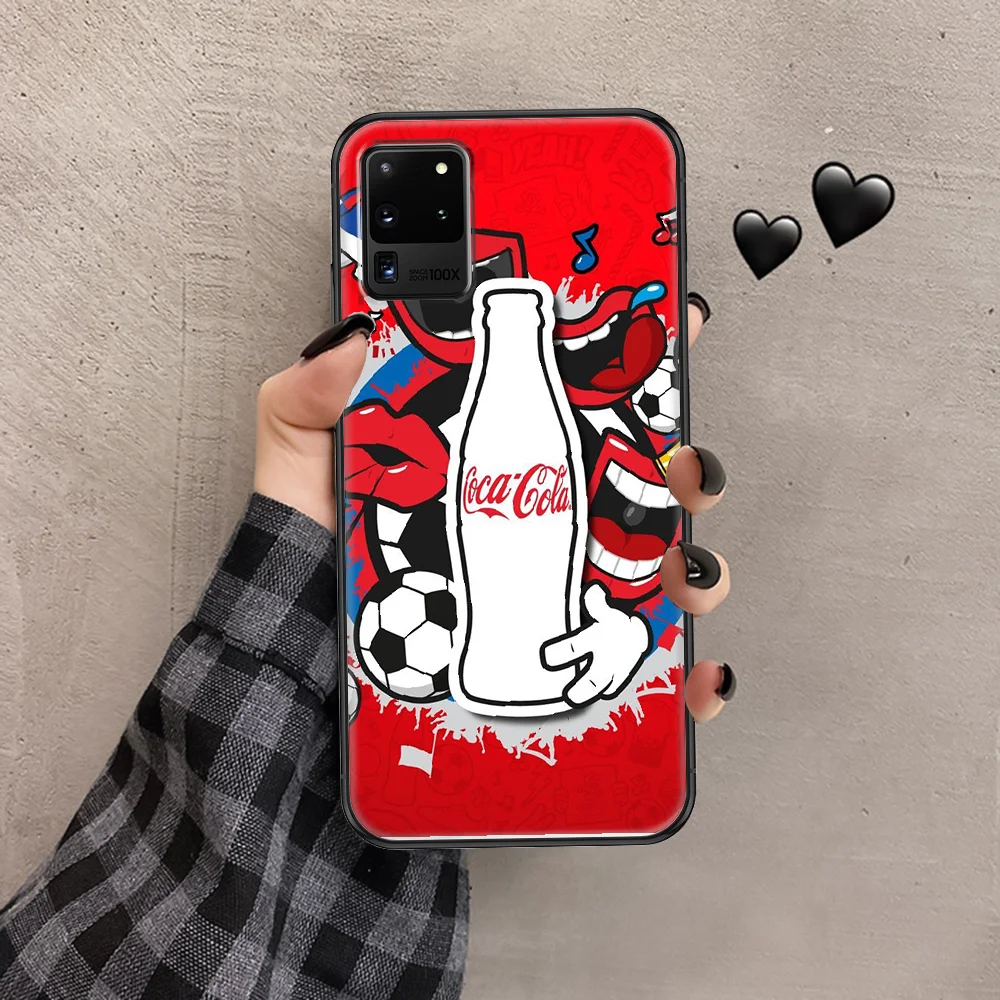 

cokes Sparkling drink Phone case For Samsung Galaxy Note 4 8 9 10 20 S8 S9 S10 S10E S20 Plus UITRA Ultra black 3D shell fashion