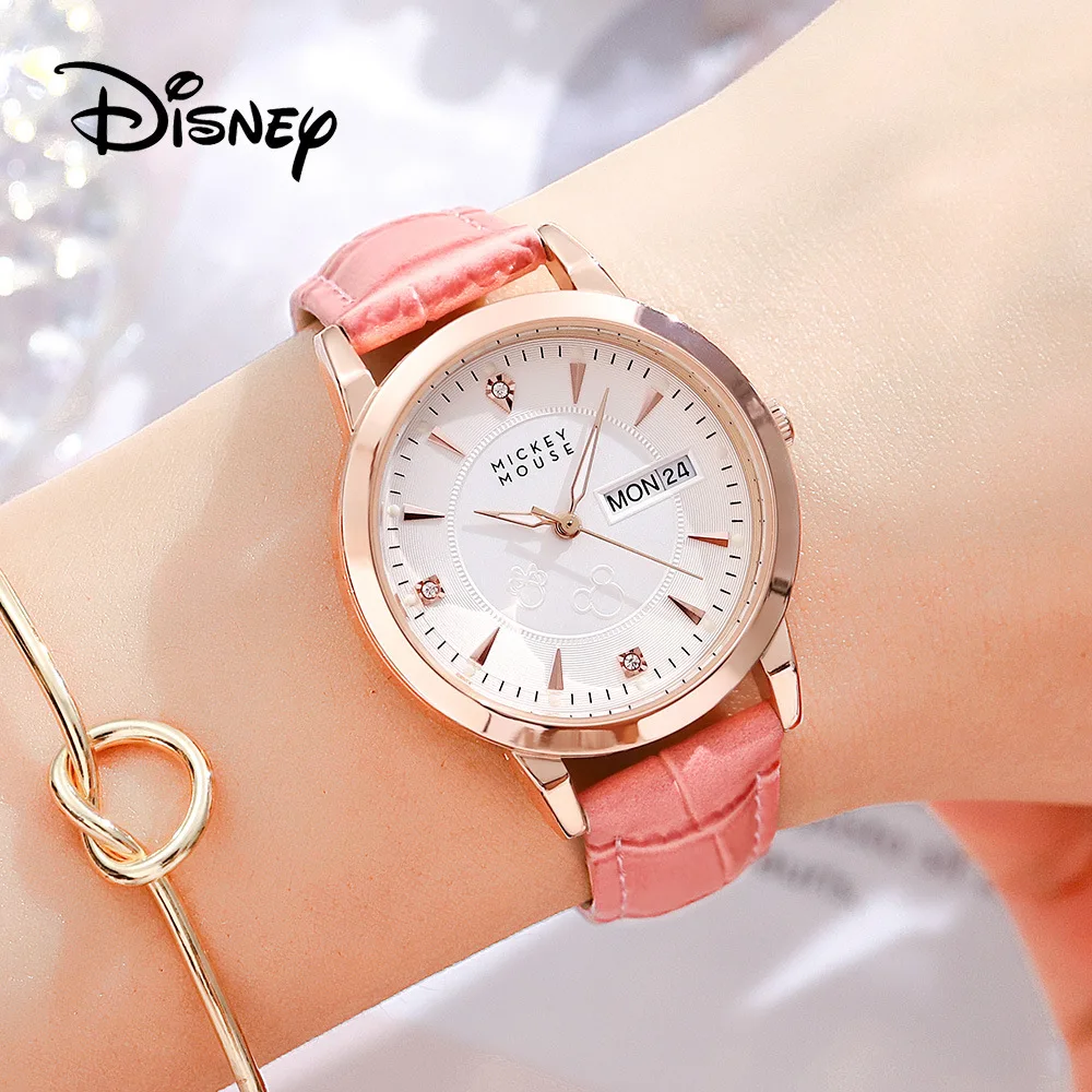 

2021 Fashion Lady Wrist Watches Beautiful Girl Love Calendar Clock Leather Strap Hour Luminous Time Female Luxury Gift Women Hot