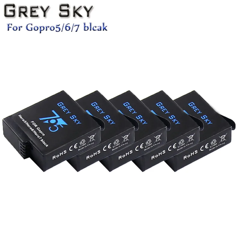 1600 мАч Go pro hero 5 аккумулятор+ светодиодный USB 3 порта зарядное устройство type C порт для GoPro 5 hero 5 hero 6 7 hero 6 4K hero 7 аксессуары для камеры - Цвет: 5 battery