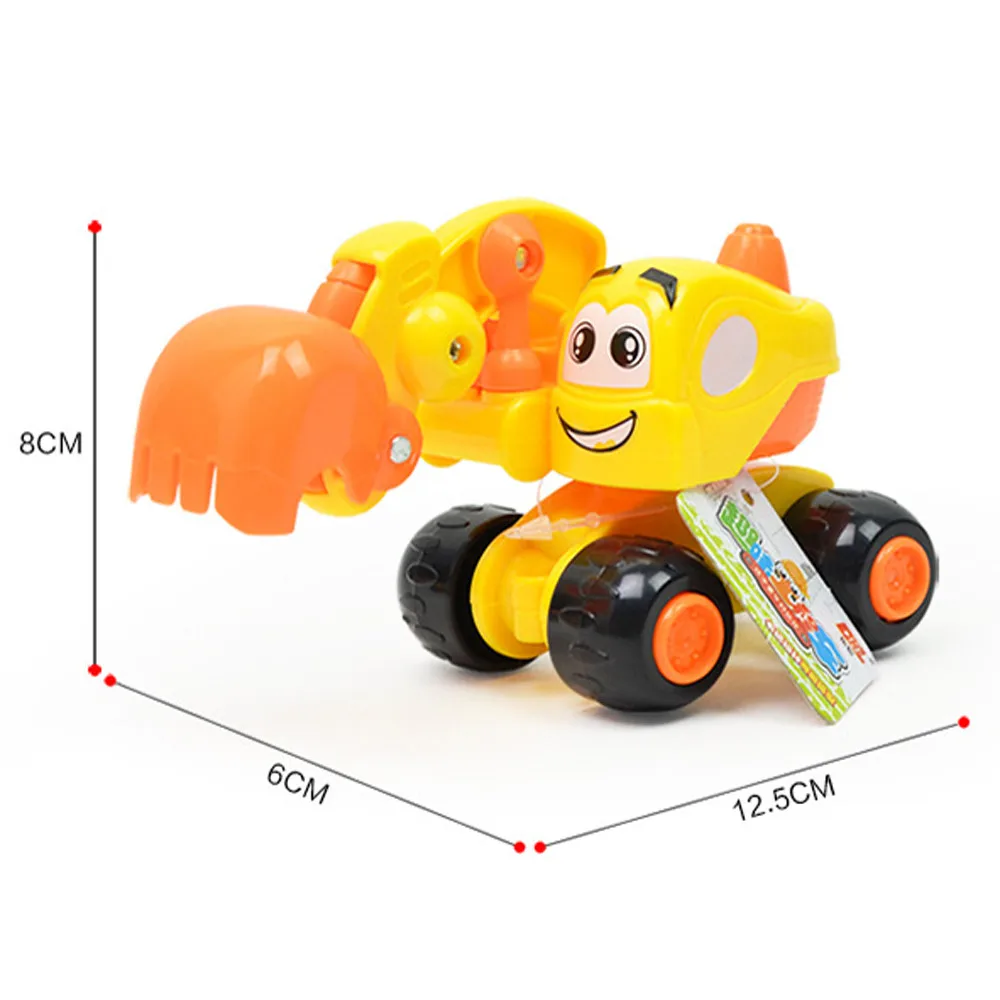 

Cute Baby Kids Twist Forward Movement Clockwork Spring Engineering Car kids toys children Loving Toys Gift for boys