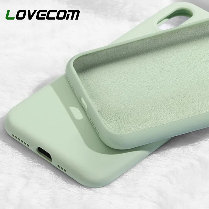 Чехол для телефона из жидкого силикона мягкий чехол iPhone 11 Pro Max XR X XS 7 8 6S Plus