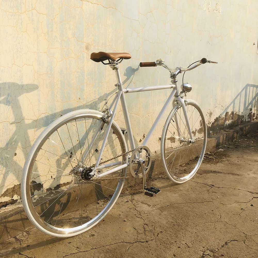 Vintage Fixie Bike Lady Commuter Frame 52cm 48cm inlcude basket Single Speed Bicycle women bicycle | Спорт и развлечения
