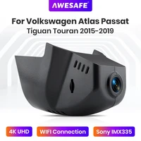 awesafe car dvr for vw camera 4k wifi control dash cam video registrator for volkswagen atlas passat tiguan touran 2015 2019