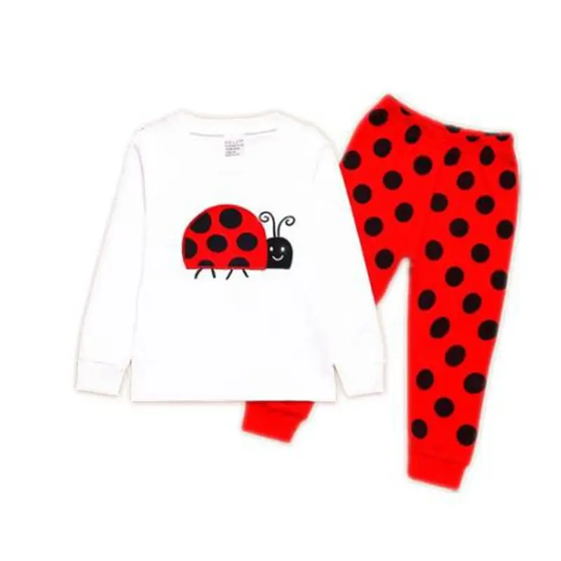 Пижама детская хлопковая с длинным рукавом комплект для сна домашняя одежда