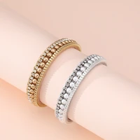 ornapeadia hot sale pu leather crystal multi layer thin chain light luxury bracelet magnetic clasp bracelet jewelry wholesale