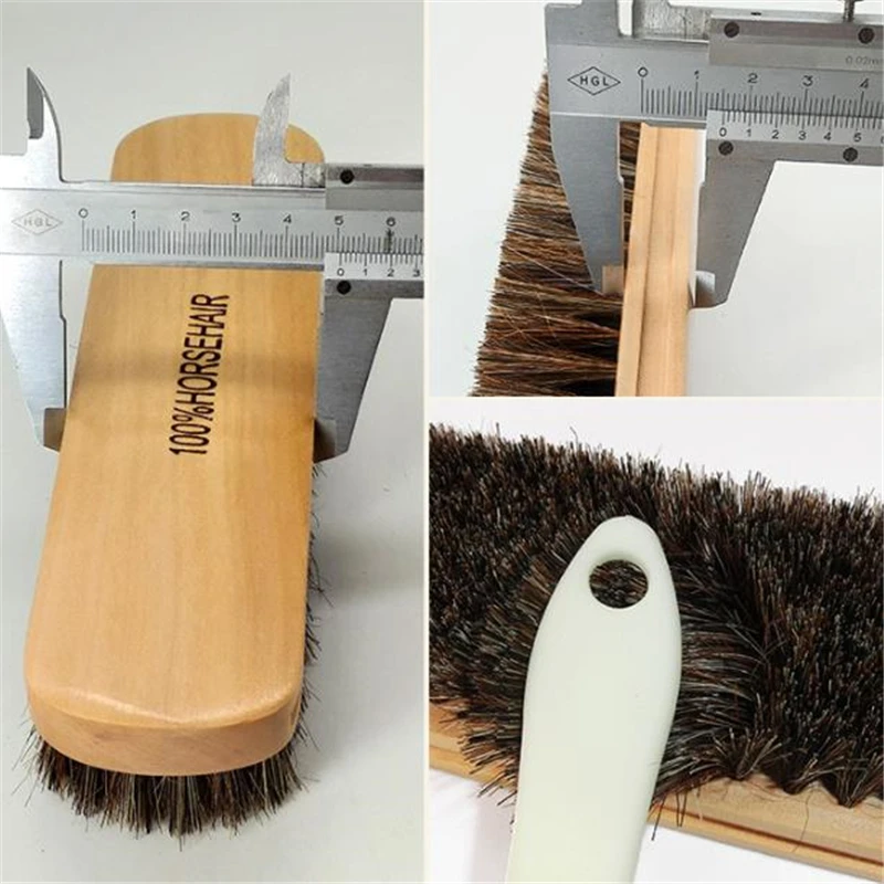 

Shoe Polish Brush Horse Hair Brush Natural Leather Horse Hair Soft Polishing Tool Cleaning Brush Suede Nub Leather Boots