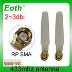 EOTH 1 2 5 8 шт. 433 МГц Антенна 2  3dbi sma мама lora антенна pbx iot модуль lorawan сигнальный приемник антенна с высоким коэффициентом усиления