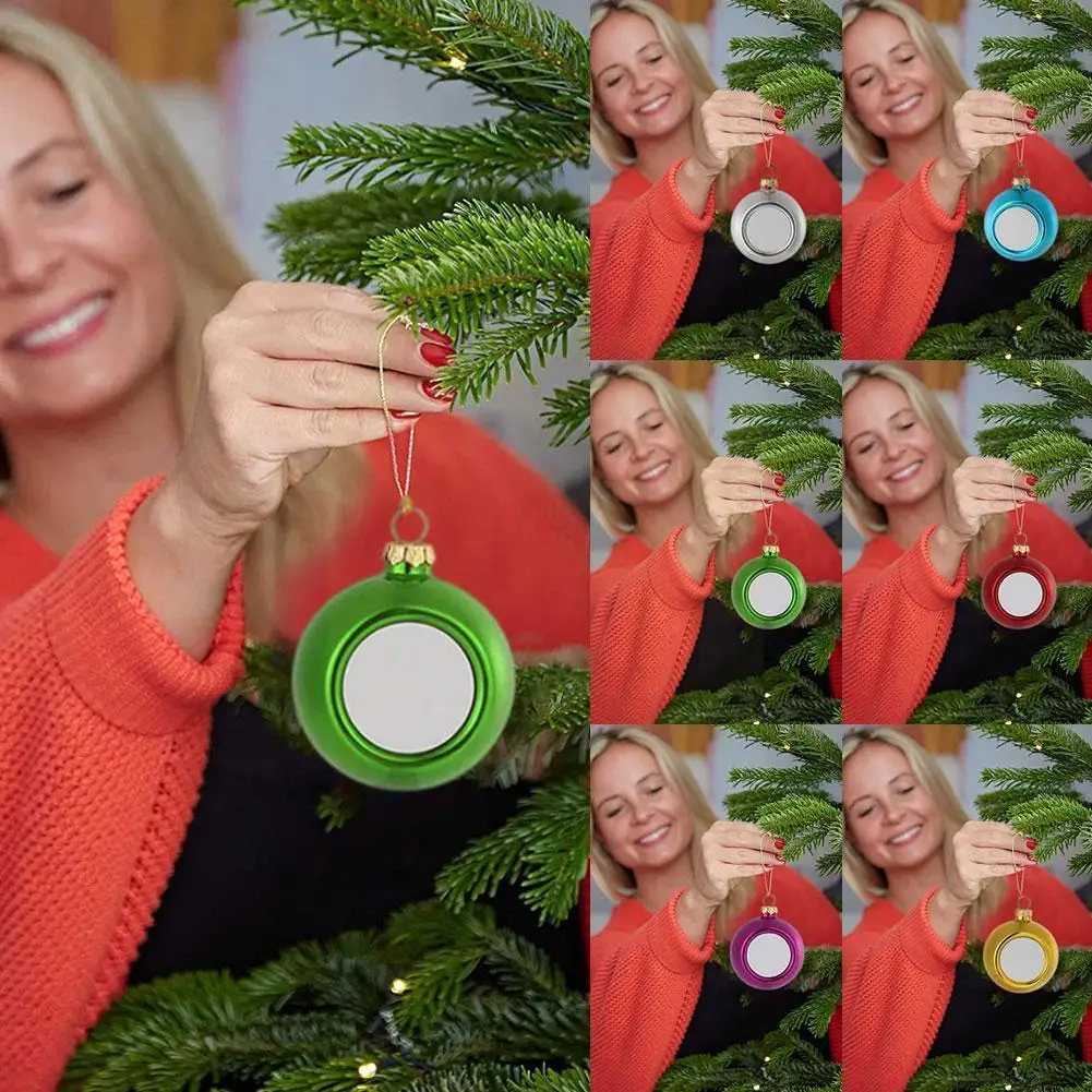 

Electroplated Plastic Christmas Ball Decorations Light Dropshipping 6/8Cm Christmas Box Christmas Pendant Ball I8A2