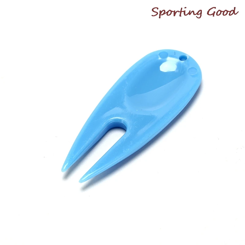 

10pcs Golf Ball Forks Plastic Golf Pitch Repair Divot Tool Golf Ball Score Marker Fork Random Color