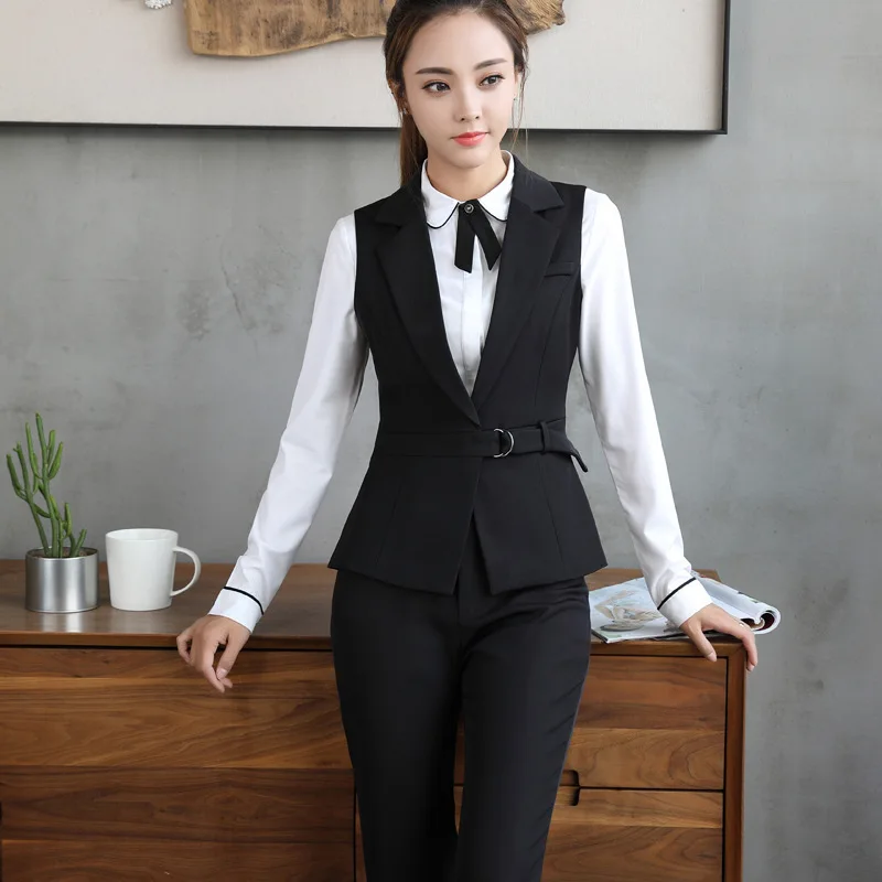 Женский Повседневный костюм с юбкой мини юбка и жилет большого размера Размеры S