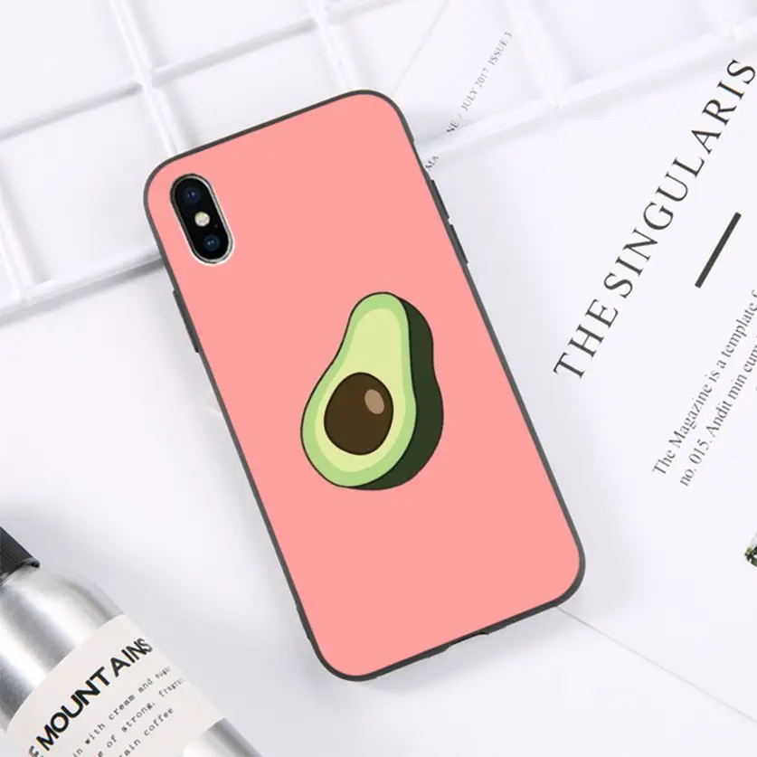 

HTxian Cute cartoon avocado Custom Photo Soft fundas Phone Case for iPhone 11 pro XS MAX 8 7 6 6S Plus X 5 5S se 2020 XR case