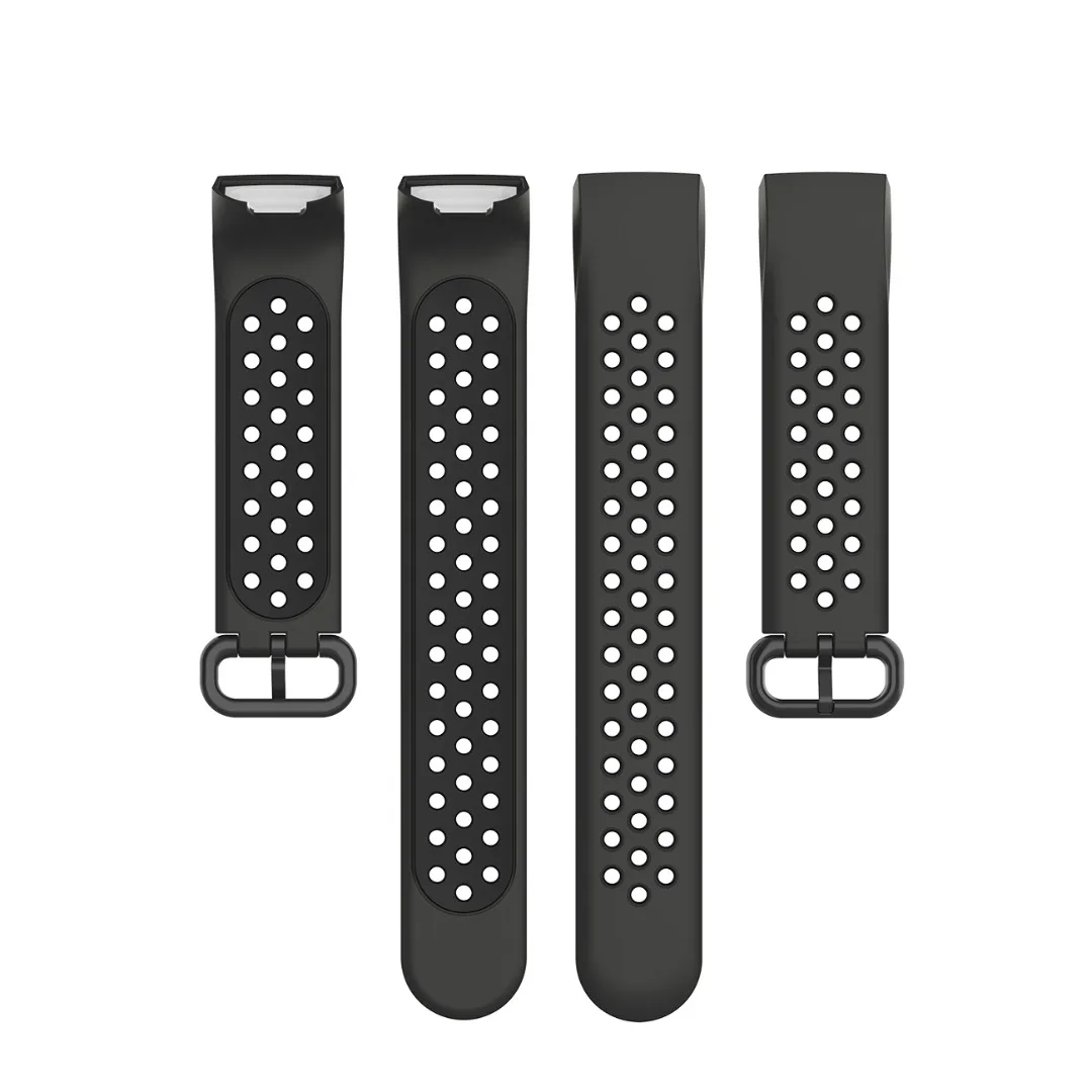 For Fitbit Charge 4/3/3 SE/4 SE Watchbands Two Colou Breathable Watch Band  Soft Silicone Sport Band Strap For Men Women images - 6