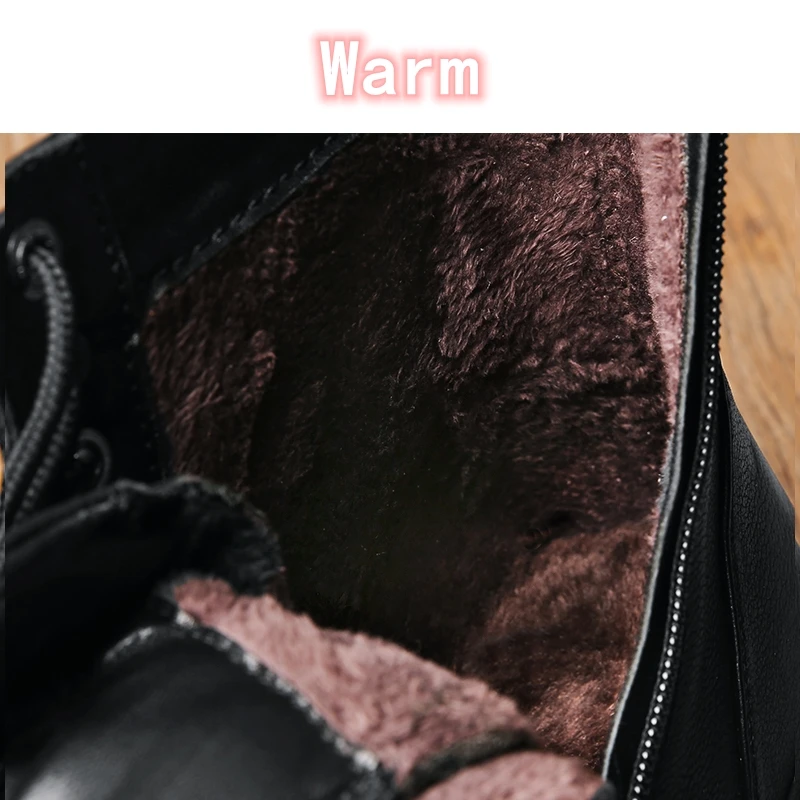 Мужская обувь ботинки из натуральной кожи зимние мужская мартинсы повседневная