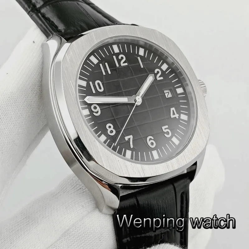 Часы мужские механические водонепроницаемые с серебристым циферблатом и