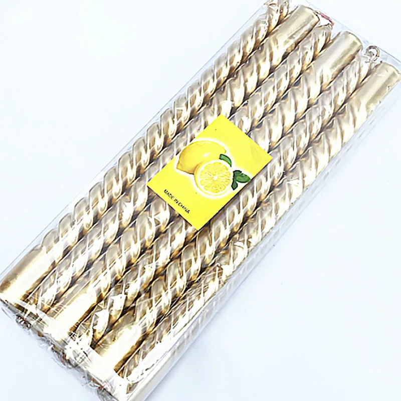 Золотые свечи для обеда дня рождения вечеринки свечка ниточка изготовление