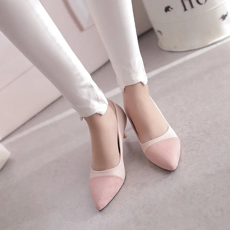 Женские туфли на высоком каблуке женские лодочки замшевые с закрытым носком