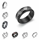 Мужское и женское кольцо с тревожностью, кольцо из нержавеющей стали в стиле панк, вращающееся кольцо, антистресс, 2022