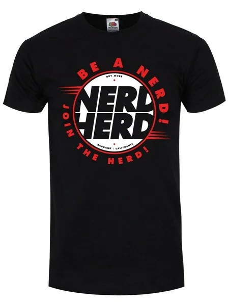 

T-shirt Nerd Herd Men's Black