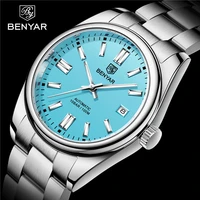 2021 new benyar 39mm luxury men mechanical wristwatches 10bar waterproof automatic watch men stainless steel diving reloj hombre
