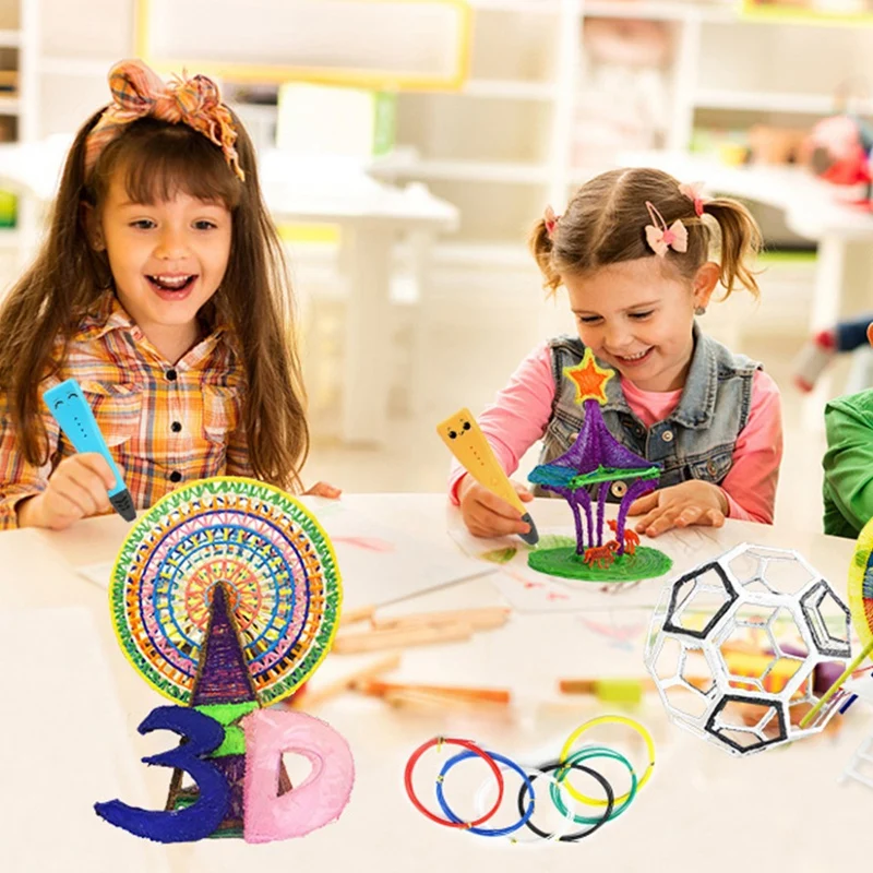 3D Printing Pen Crafting Doodle Drawing Arts Printer Perfect Gift for Kids 20 rolls of 5 m PLA consumables | Компьютеры и офис