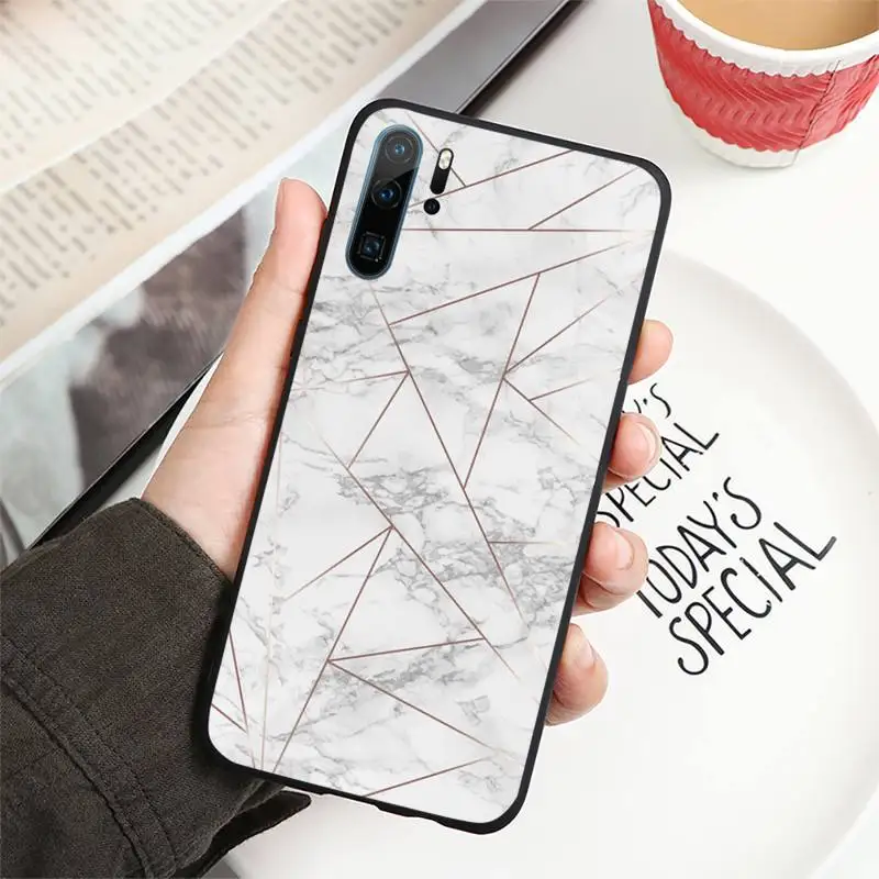 

Marble PlaidSmooth luxury Phone Case For Huawei P40 P20 P30 lite Pro P Smart 2019 Mate 40 20 10 Lite Pro Nova 5t
