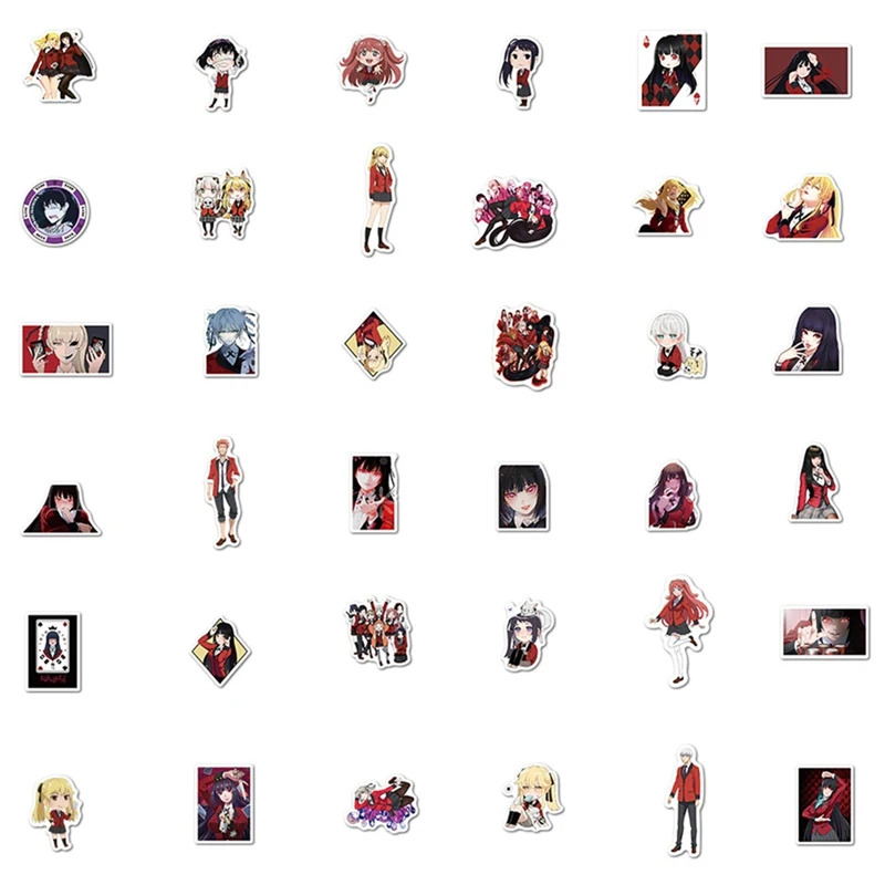 

50Pcs Kakegurui Japanese Anime Stickers Compulsive Gambler For Luggage Luggage Motorcycle Skateboard Guitar Refrigerator