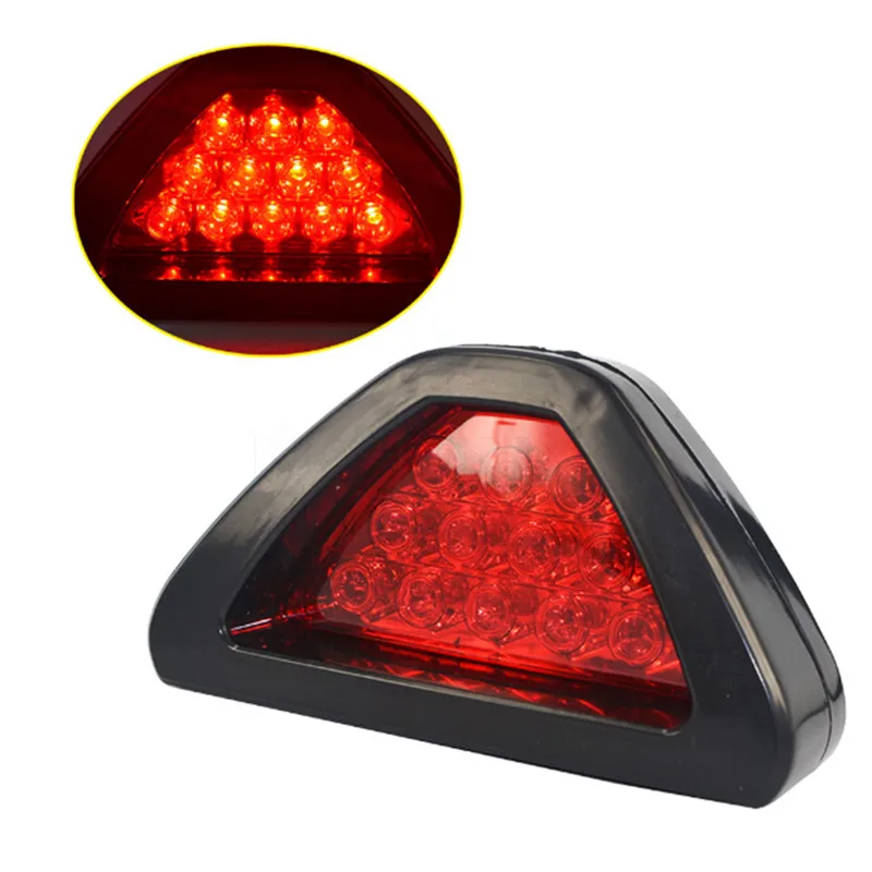 

Universal Accessories 12V Triangle Car Brake Lamp 12LED Red F1 Style Car Offroad Low Third Brake Stop Light Day Light BMW 2015