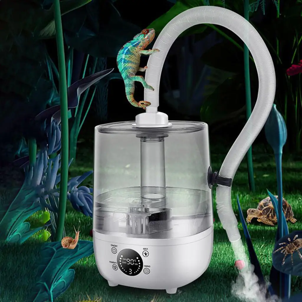 M&aacute;quina de niebla de gran capacidad para anfibios, reptiles, tortugas, terrarios, humidificador de paisajismo, nebulizador, suministros para mascotas, 4L-2