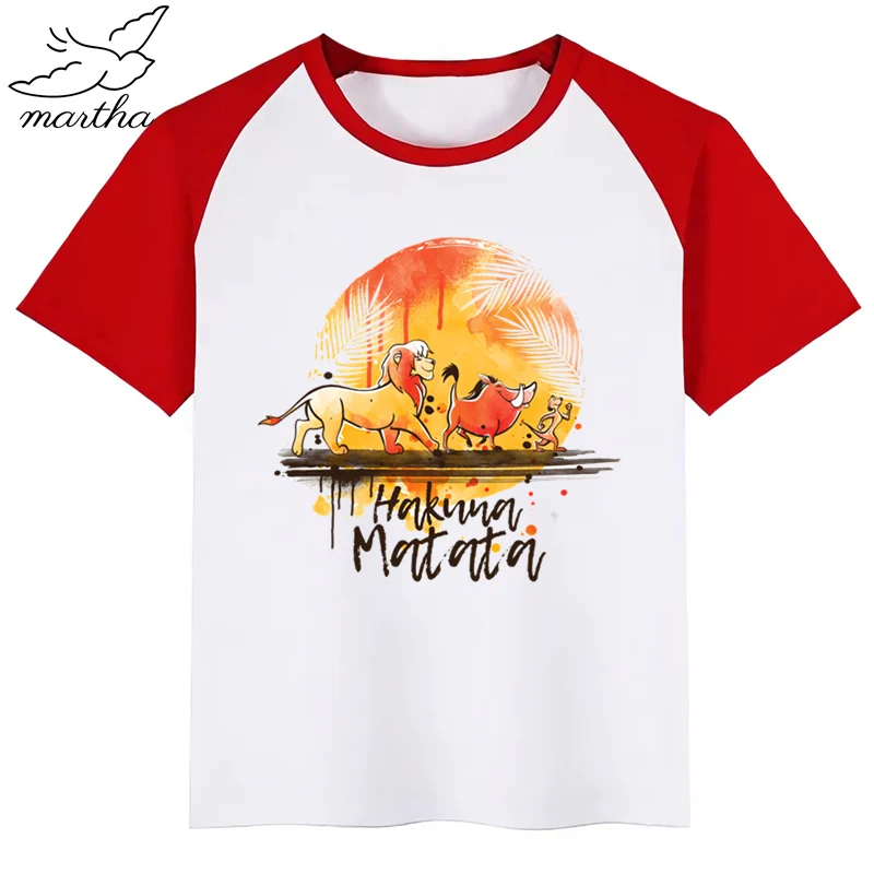 Детская футболка с изображением животных из мультфильма Акуна MATATA детская