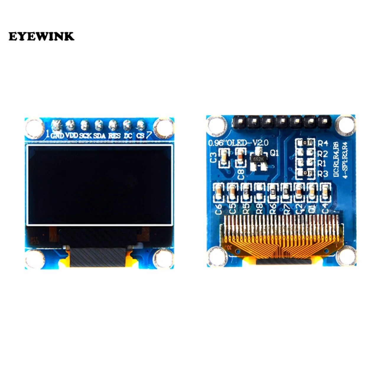 10 шт. 7 контактный 3 5 дюймовый последовательный белый OLED модуль IIC SPI 128X64 I2C Φ 0 96