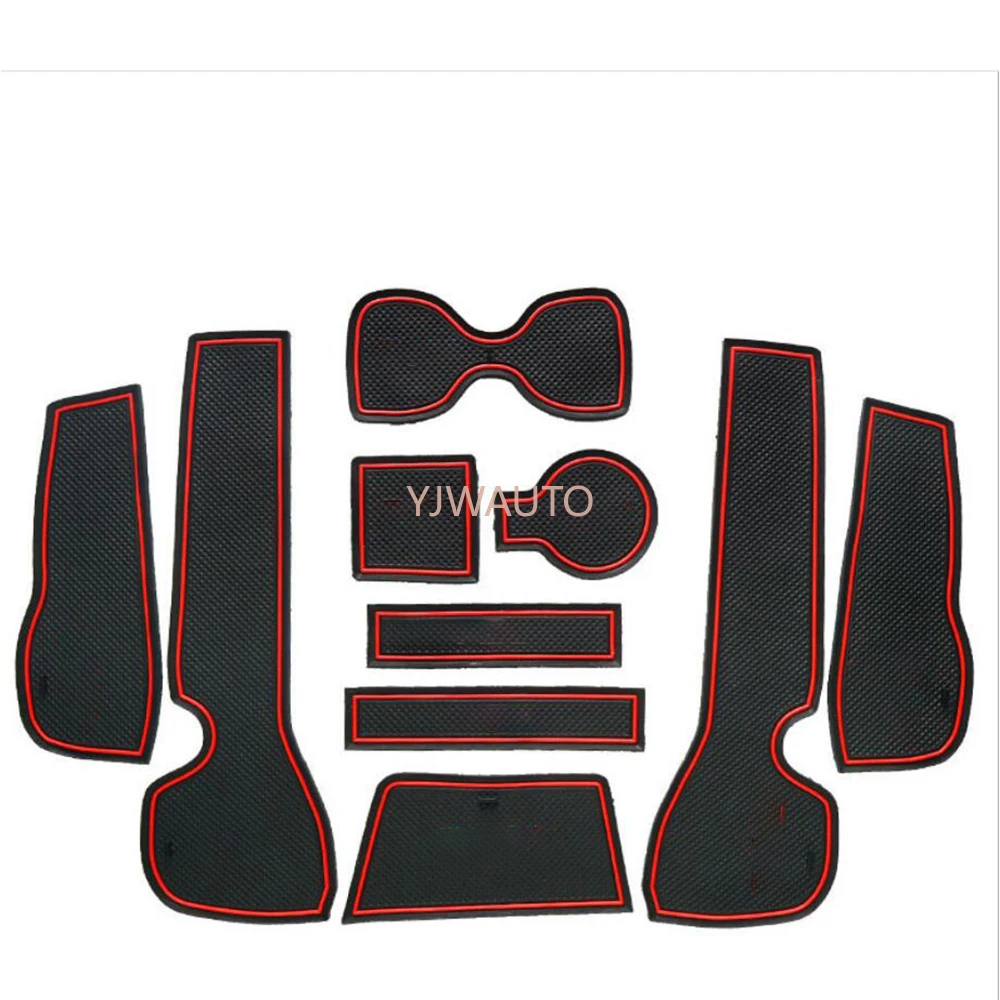 

Дверной коврик со слотом для Skoda Rapid Gate Groove, подушка для автомобильной двери, резиновая чашка, коврики-держатели, противоскользящие ковры