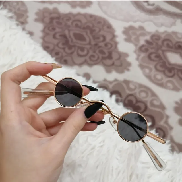Womens Sunglasses Retro Black Metal Steampunk Sunglasses 2022 Color Mens Round Frame Sun Glasses 2