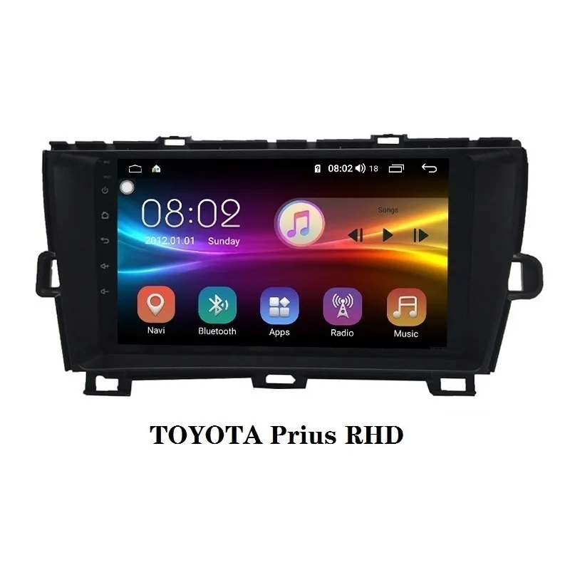 Prius RHD 2din автомобильный dvd gps Android 9,0 Восьмиядерный 4+ 64g Автомобильный Радио gps навигатор для TOYOTA Prius RHD