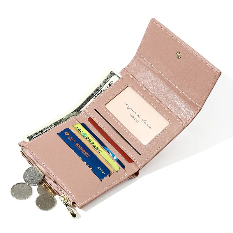 Новинка 2020 тканый кошелек женский короткий с множеством карт трехскладной