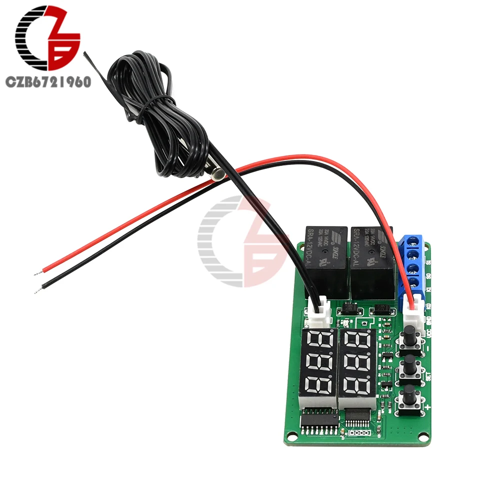 Цифровой термостат для контроля температуры 12 В терморегулятор метеостанция