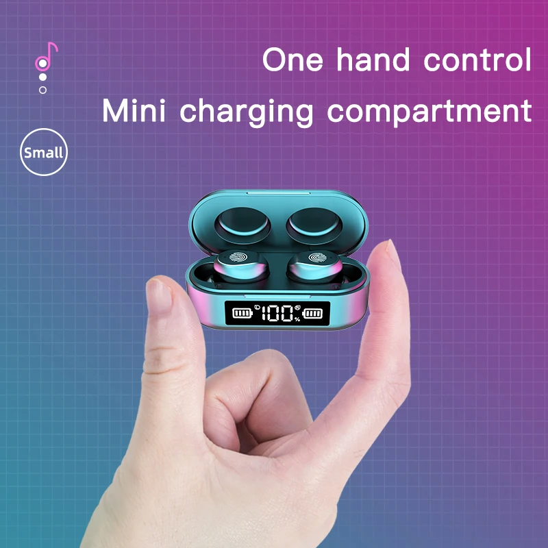 Беспроводные наушники F9 TWS Bluetooth-наушники сенсорная гарнитура 9D HiFI
