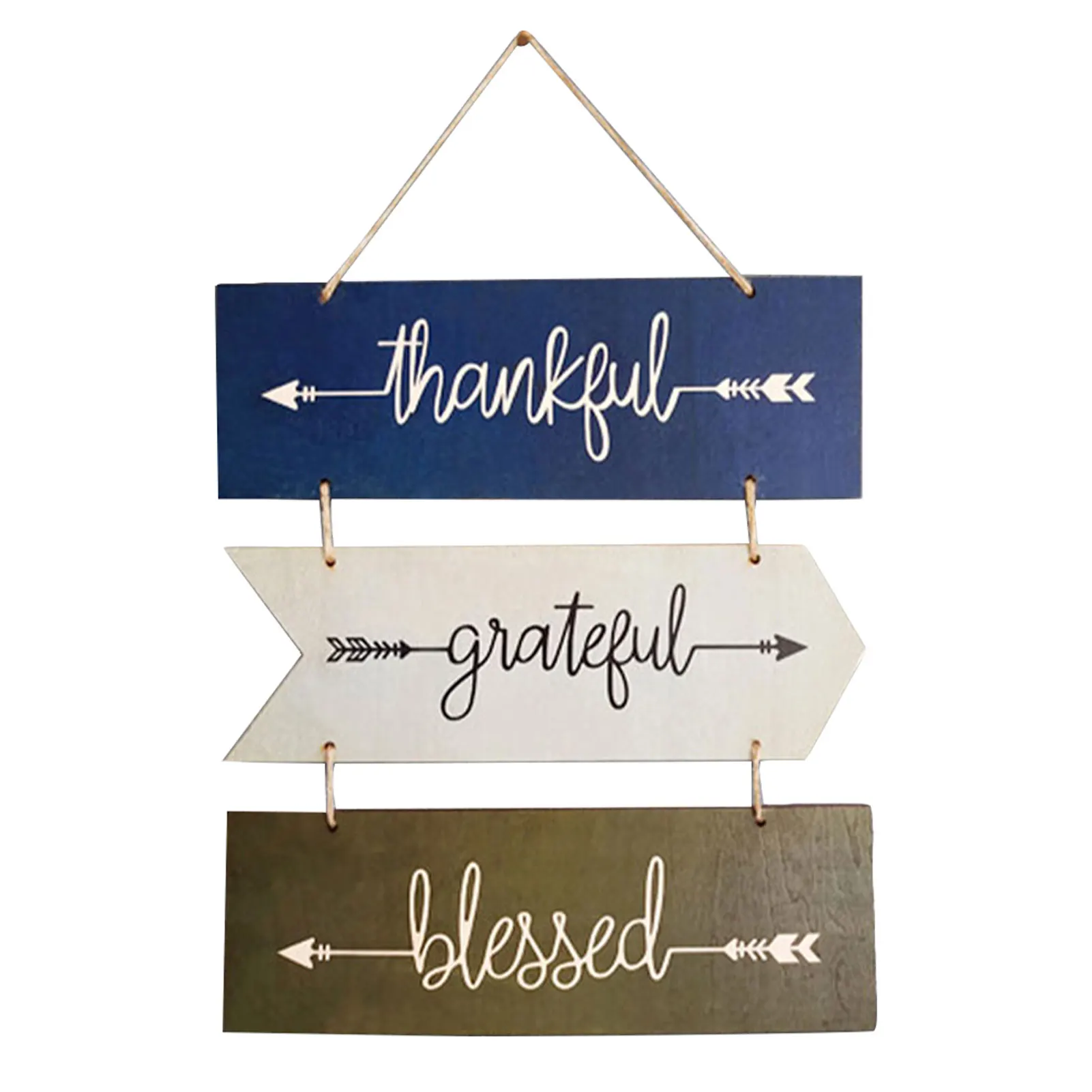 

3pcs/set Thankful Grateful Blessed Kitchen Wooden Plaques Art Welcome Wall Sign Living Room Home Decor Gift Farm House Rustic