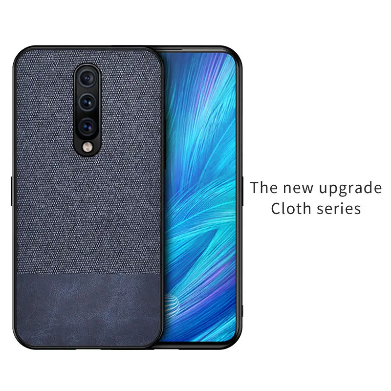 Чехол из хлопковой ткани для Oneplus 7 7T Pro 6 T 6 T Retra, силиконовый тканевый чехол для One plus 7 Pro, чехол Oneplus7 Pro, чехол One plus7 6 - Цвет: Blue-P