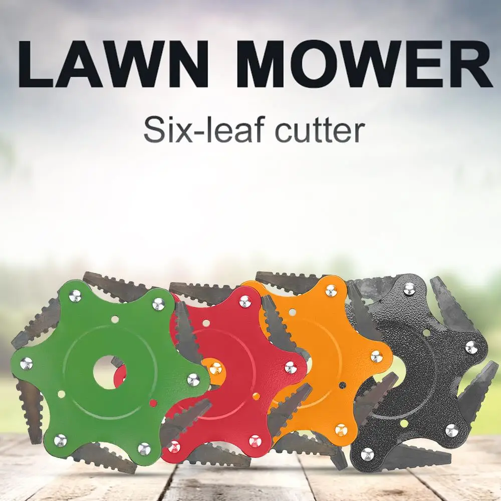 

Updated Trimmer Head Outdoor 6 Steel Razor Durable Lawn Mower 65Mn Grass Trimmer Yard Agricultural Use Manganese Stee